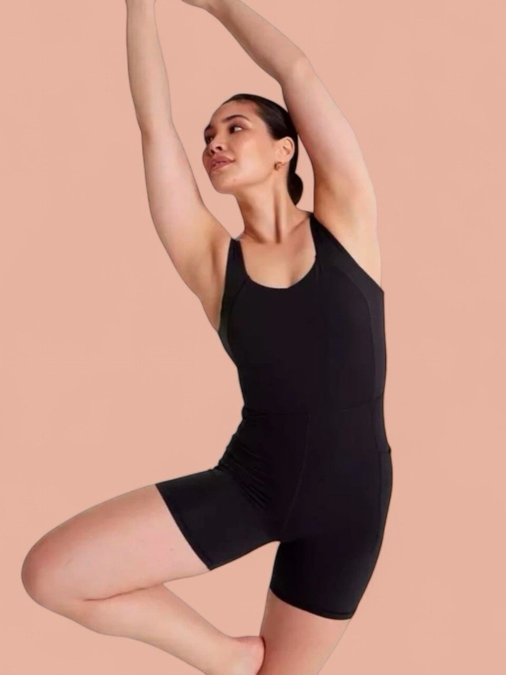 CALIA Inspire Short Bodysuit Black Size S NWT Workout Romper Unitard